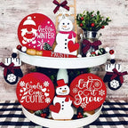 30 Pcs Christmas Stencils for Painting on Wood 4 Inch Reusable Small Christmas Ornament Stencil for DIY Crafts Ornament Wood Card Paper Fabric (30 Words)
