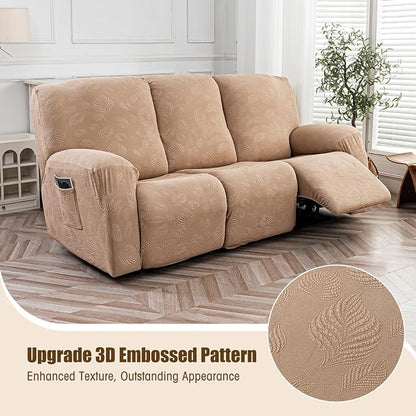 Gennia Recliner Sofa Covers 5 Pieces, Waterproof Sectional Couch Cover Stretch - Image 2