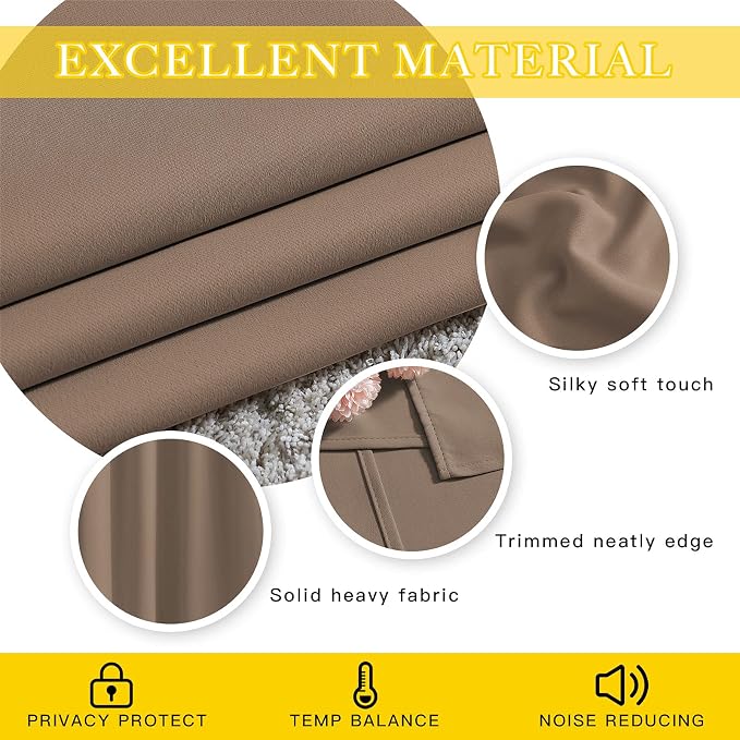 NICETOWN Blackout Curtain for Sliding Door, Grommet Top Thermal Insulated - Image 5