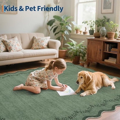 GarveeHome 6x9 Scalloped Area Rug Soft Washable Rug - Image 7