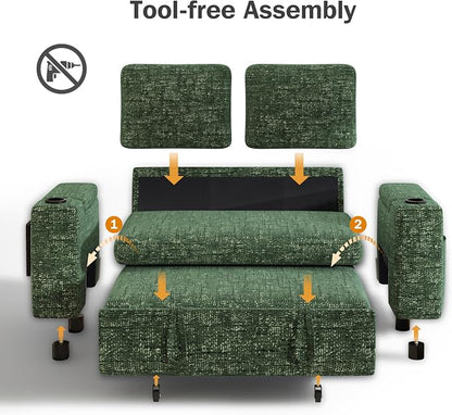 Vipbear 65" Loveseat Sleeper Sofa - Image 3
