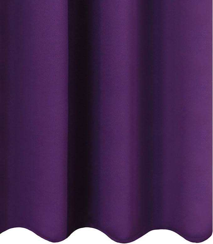 Blackout Curtains 66 x 95 inch/Purple Curtains Set of 2 Panels/Thermal - Image 9