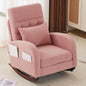 VINGLI Teddy Fleece Low Seat Rocking Chair, Boucle Upholstered Nursery Glider by VINGLI
