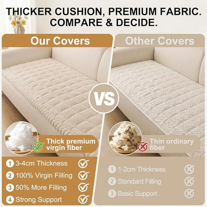 Smiry Couch Cover for Dogs, Non Slip Fuzzy Pet Sofa Arm Covers Washable | Sofa - Image 4