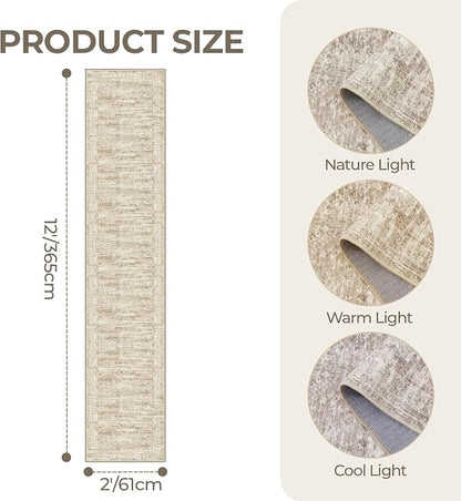 2x12 Runner Rug Non Slip, Washable Hallway Runner Rug, Laundry Room, Soft - Image 2