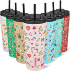 BJPKPK 22oz Insulated Tumbler With lid And Straw Stainless Steel Tumblers Travel Coffee Mug Reusable Thermal Cup,Unicorns