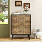 Carved Black Wood Nightstand, 3 Drawers Accent Cabinet, Vintage End Table by LFGUIZO