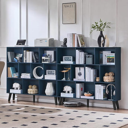 LEYAOYAO 10 Cube Bookshelf, 3 Tier Modern Wide Bookcase - Image 5