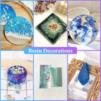 KISREL Resin Molds Kit 12PCS, Epoxy Resin Silicone Molds, Resin Mold Including Cube, Pen Container, Pyramid, Tray, Love, Round, Square, Ball, Flowerpot, Cuboid, Crystal