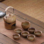 Lifting Beam Pot Style Rough Pottery Tea Set, Boiled Over Open Fire, Gift Box Packaging Suitable for Mother'S Day, Father'S Day, Christmas, Birthday Parties, Company Gifts