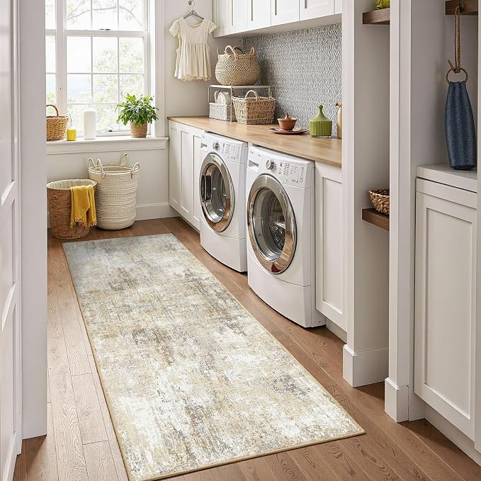 RELEANY Washable Runner 2'x8' Abstract Area Rug - Image 3