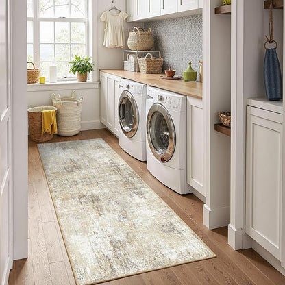 RELEANY Washable Runner 2'x10' Abstract Area Rug - Image 3