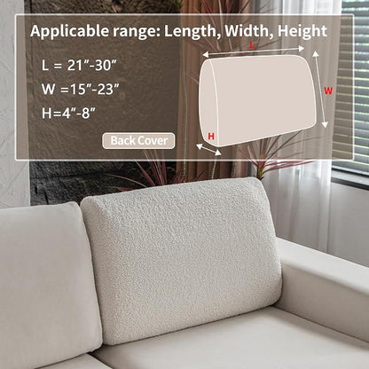 OHSIO Couch Cushion Covers for Sectional Sofa, Stretch Soft Sofa Slipcovers - Image 2