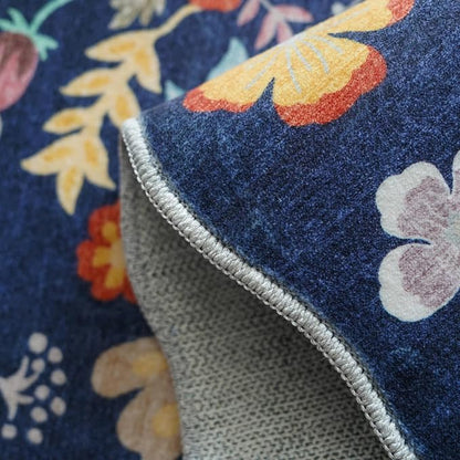 3x10 Long Hallway Runner Rug: Washable Wide 10ft Floral Low-Pile Carpet - Image 6