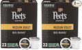 Peet's Coffee K-Cup Coffee Pods for Keurig Brewers, Medium Roast, Pods, Big Bang, 22 Count (Pack of 2)