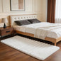 White Rabbit Striped Plush Rug 2'x6', Fluffy Faux Fur Shaggy Area Rug by CHOVY