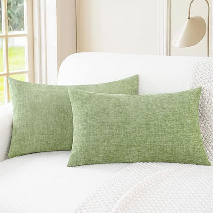 CaliTime Decorative Couch Throw Pillow Covers 20 X 12 Inches Sage Green | Pack by CaliTime
