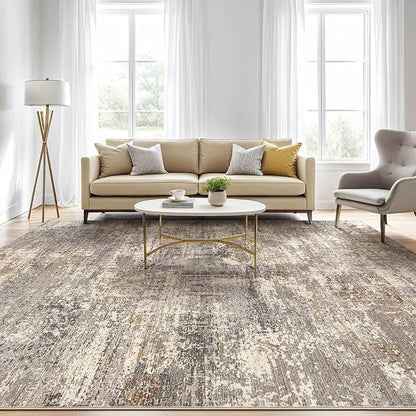 LOONGRUG Area Rug 5x7 Washable Neutral Modern Living Room Rugs Brown Black | - Image 5