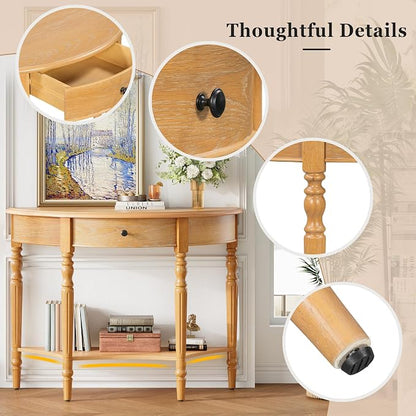 LUMISOL Half Moon Console Table - Image 3
