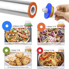 Adjustable Rolling Pin 19 Baking Tool Set and Silicone Baking Pastry Mat Set,Thickness Rings,Stainless Steel Dough Roller Rolling Pins for Baking Dough, Pizza, Pie, Pastrie(Red Mat)