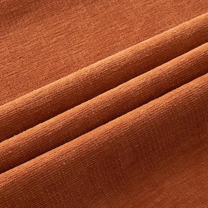 MIULEE Halloween Fall Burnt Orange Chenille Euro Pillow Covers, 22x22 | Set of 2 - Image 2