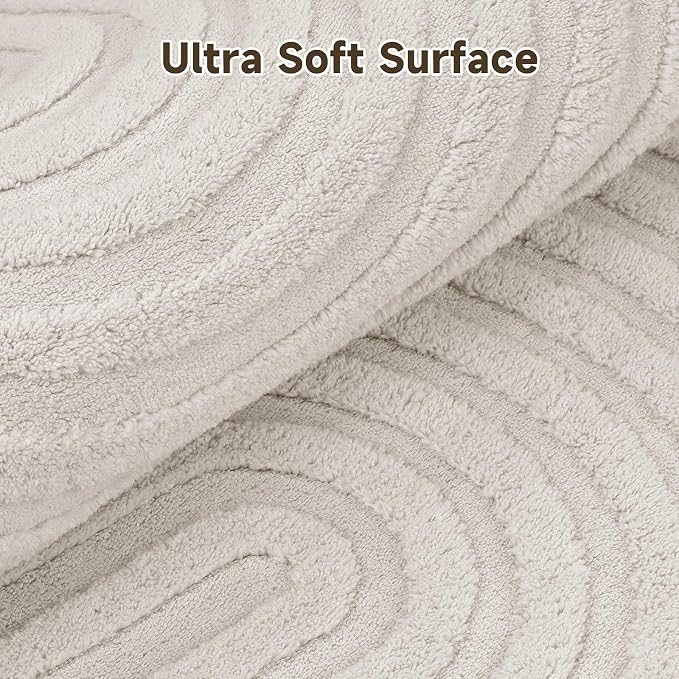 Pauwer 6ft Area Rugs for Living Room, Modern Non Slip Washable Rug, Soft Fluffy - Image 3