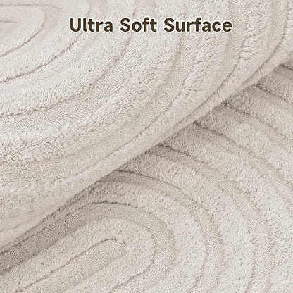 Pauwer 6ft Area Rugs for Living Room, Modern Non Slip Washable Rug, Soft Fluffy - Image 3