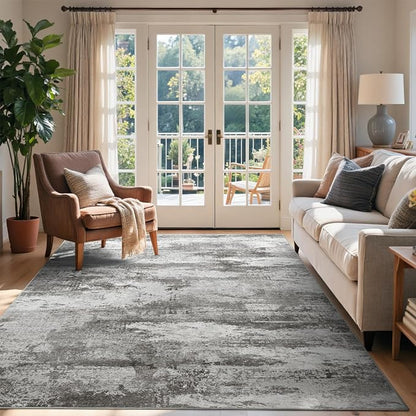 4x6 Ft Abstract Area Rugs for Living Room, Soft Non-Slip Modern Washable Rugs by Cuzwlovita