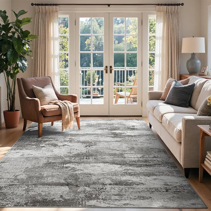 5x7 Ft Abstract Area Rugs for Living Room, Soft Non-Slip Modern Washable Rugs - Image 2