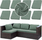 8PCS Patio Cushion Covers.Patio Furniture Couch SeatSlipcovers | Washable by SUKAIKEQA