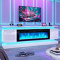 chartustriable 81IN LED TV Stands w/50 inch Fireplace Power Outlet by chartustriable