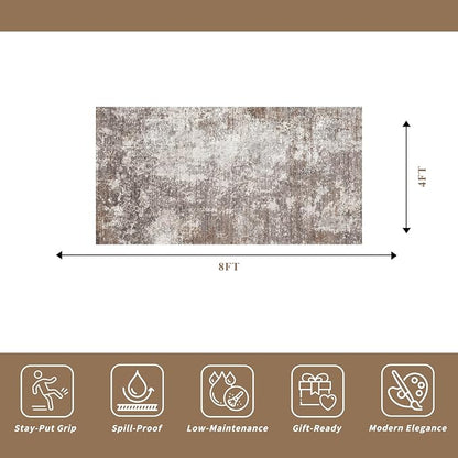4x8 Area Rug for Indoor Entrance– Non-Slip Washable Door Mat for Entryway - Image 2