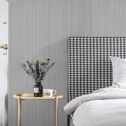 Grasscloth Peel and Stick Wallpaper Modern 15.7in x 118.1in Textured Linen - Image 2