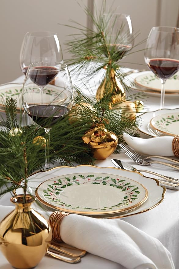 Lenox 146504010 Holiday Salad Plate, Christmas Dinnerware