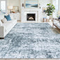 10x14 Area Rug for Living Room Bedroom: Non-Slip Modern Light Slate Blue | by Oriannal