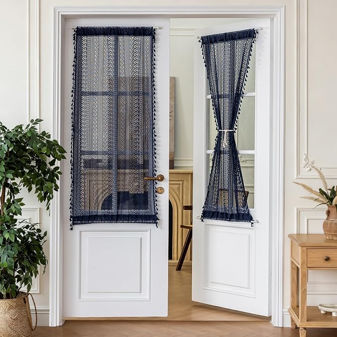 Sutuo Home Navy Blue French Door Curtains by SutuoHome