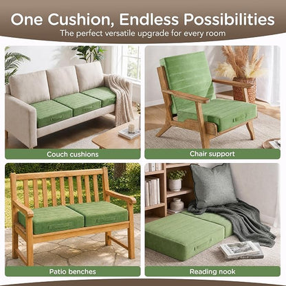 Codi Thick Replacement Couch Cushions 2 Sets, Upholstery Foam - Image 6