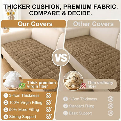 Smiry Couch Cover for Dogs, Non Slip Fuzzy Pet Sofa Arm Covers Washable | Sofa - Image 5