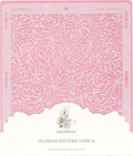 Cake Stencil - Seamless Delicate Pattern for Decorating Tall Double Barrel Cake to Use with Buttercream, Royal Icing, Ganache, Paint, Airbrush (Claris)