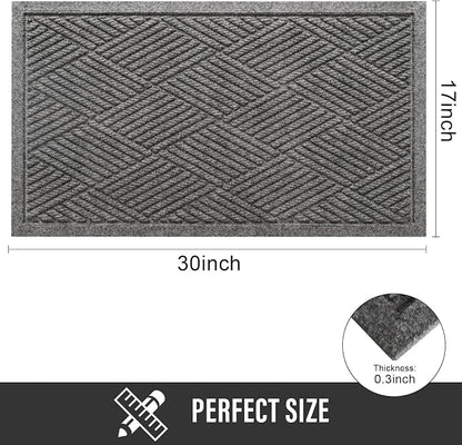 Sturdy Front Door Mat, Absorbent Muddy Dirt Resist Welcome Door Mats Outdoor - Image 2
