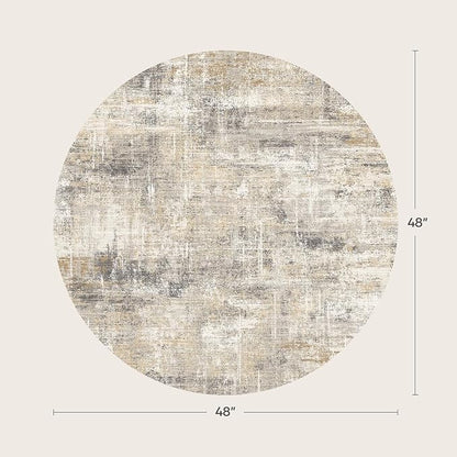 4ft Area Rug for Living Room, Abstract Washable Non-Slip Large Rugs, Dining Room - Image 2
