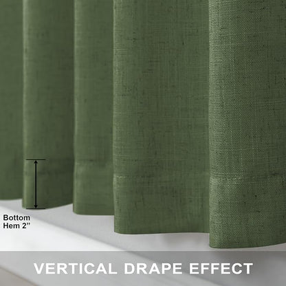 Pitalk Olive Green Curtains 102 Inch Length - Image 6