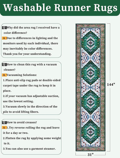 SERISSA 2'6"x12' Washable Non Slip Boho Runner Rug - Image 6
