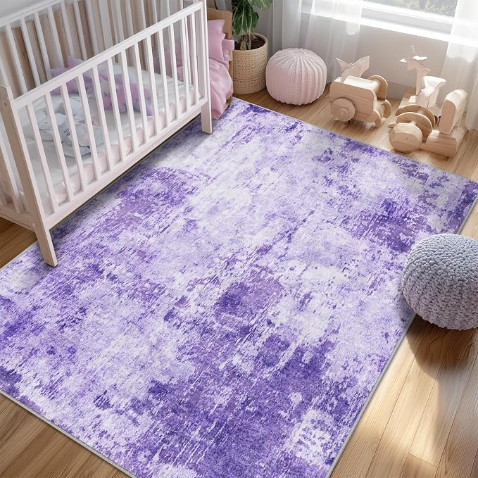 RELEANY Washable 8'x10' Abstract Area Rug - Image 3