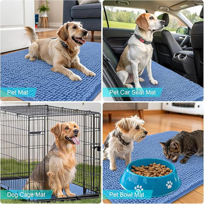 OLANLY Dog Door Mat for Muddy Paws 47x32, Super Absorbent Chenille Mud Mat | - Image 7