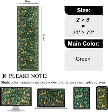 DUKINO 2x6 Runner Rug, Washable Animal Kitchen Rugs Non Slip, Low Pile - Image 2