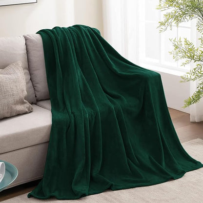 BEDELITE Fleece Blanket Soft Plush Twin Size Blanket Forest Green 60"x80" | - Image 9