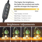 Flower Candle Warmer Lamp with Timer,Dimmable Candle Lamp Warmer,Adjustable Height Candle Warmer for All Jar Candles,Bedroom Living Room Home Decor Aesthetic Christmas Birthday Gifts for Women
