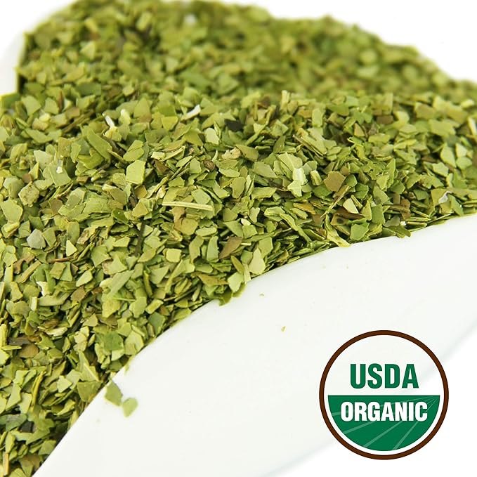 Yerba Mate Tea 1LB (16Oz) HI-CAFFEINE 100% CERTIFIED Organic SUPER-GREEN Yerba Mate | NO Dust | FRESH - NEVER Aged (Ilex Paraguariensis) | Brazilian Rain Forest Grown from U.S. Wellness Naturals