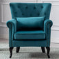 Mid Century Modern Accent Chair Upholstered Armchair Comfy Velvet Fabric Single by Janoray